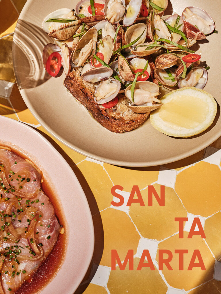 Santa Marta – Restaurant, Locke de Santa Joana, Lisbon. Photography: @charliemckay. Brand identity design for Santa Marta - Restaurant, Locke de Santa Joana, Lisbon. Restaurant logo design.