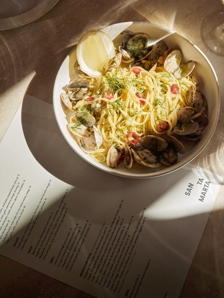 Santa Marta – Restaurant, Locke de Santa Joana, Lisbon. Photography: @charliemckay. Brand identity design for Santa Marta – Restaurant, Locke de Santa Joana, Lisbon. Menu design.