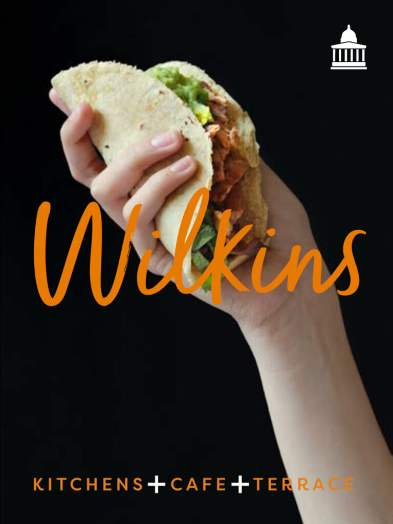 Brand identity design development for UCL Food hall – Wilkins Refectory, Bloomsbury Campus. Food hall branding.