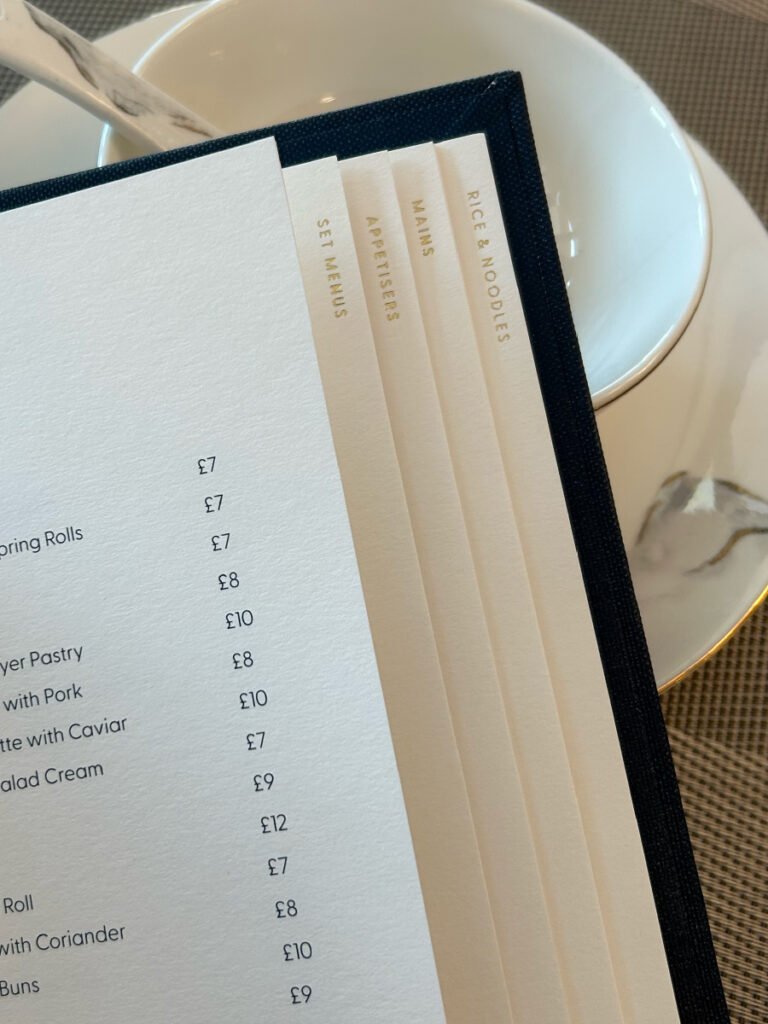 Menu tab design detail