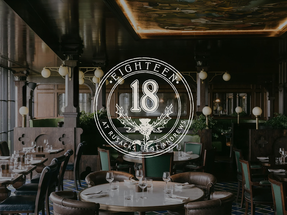 Eighteen Restaurant at Rusacks, St Andrews – Marine and Lawn Hotels and Resorts Brand identity design for Eighteen Restaurant at Rusacks, St Andrews – Marine and Lawn Hotels and Resorts - Branding and design