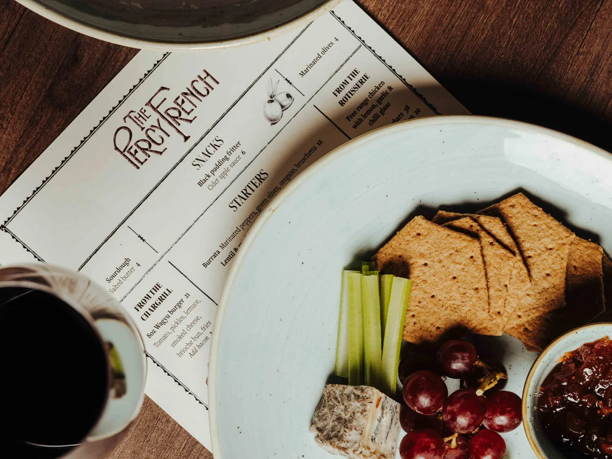 The Percy French Pub, Slieve Donard – Marine and Lawn Hotels and Resorts Brand identity design for The Percy French Pub, Slieve Donard – Marine and Lawn Hotels and Resorts – Menu design