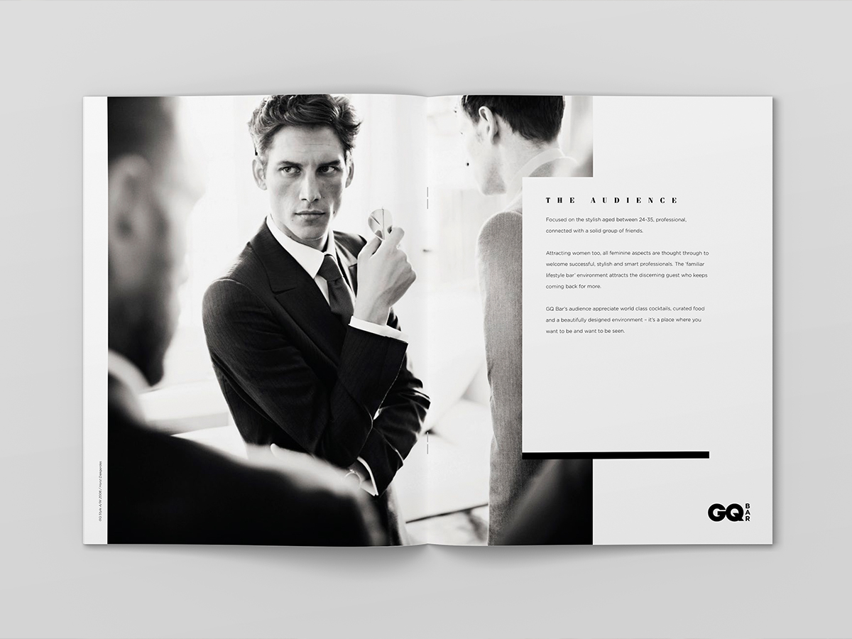 Condé Nast International Restaurants – GQ Bar Condé Nast International Restaurants – GQ Bar - Brochure Design
